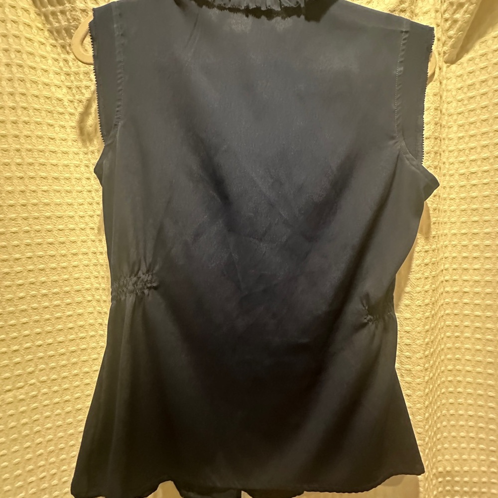 Converse Navy Ruffled Blouse - Picture 4 of 4